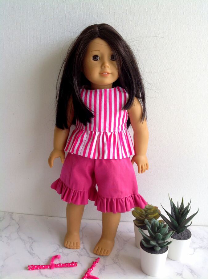 HOW TO SEW A PEPLUM TOP FOR AMERICAN DOLLS
