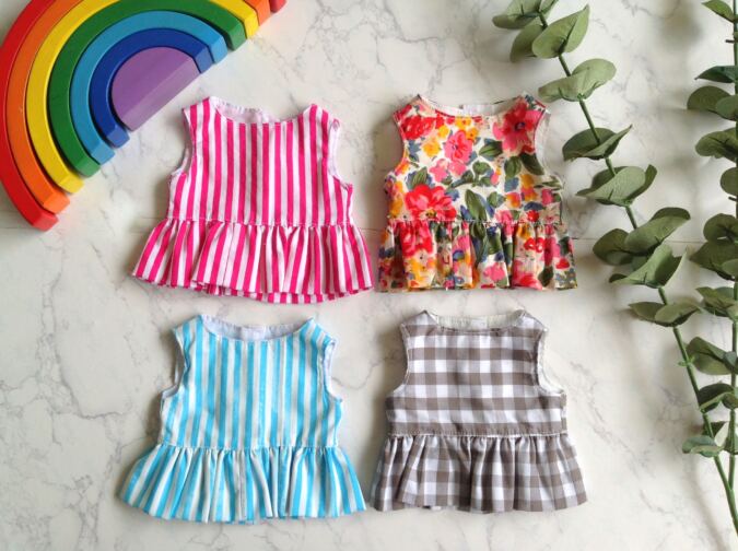 HOW TO SEW A PEPLUM TOP FOR AMERICAN DOLLS