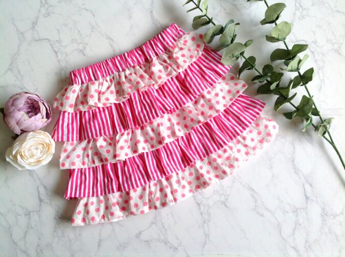free ruffled skirt sewing pattern for girls