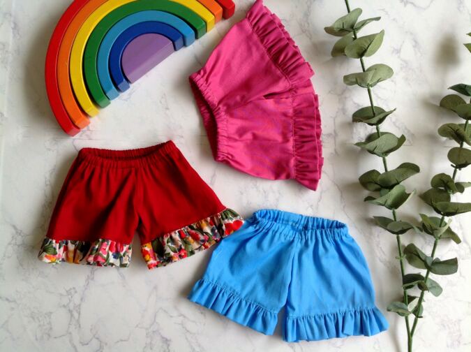 how to sew ruffle shorts for dolls 