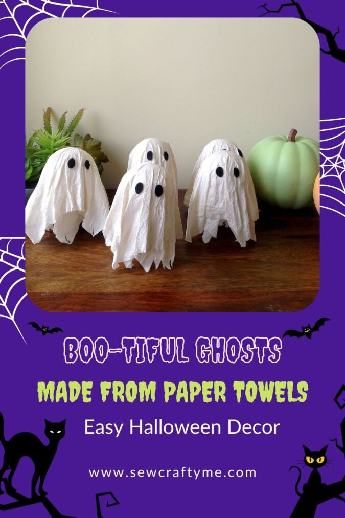  DIY Paper Ghosts Halloween Craft 