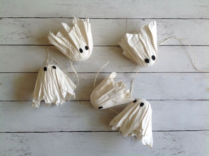 how to make paper ghosts 