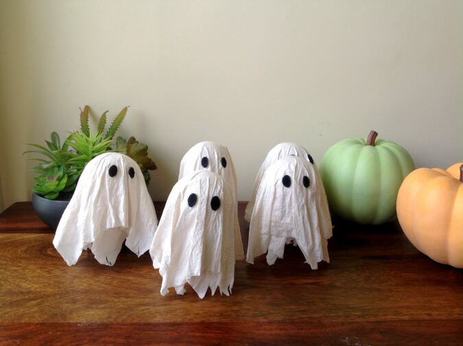 how to make paper ghosts 