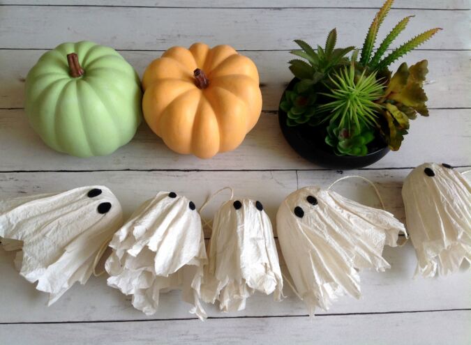 how to make paper ghosts 