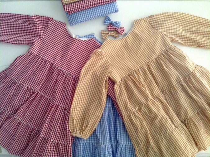 how to sew a tiered girls dress with sleeves 