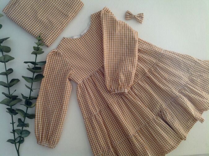 how to sew a tiered girls dress with sleeves 